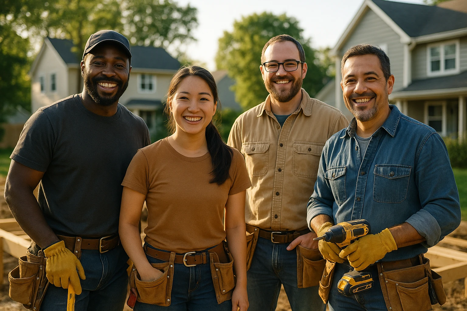M&JJ's Carpenters team working on a remodeling project in Rochester, MN